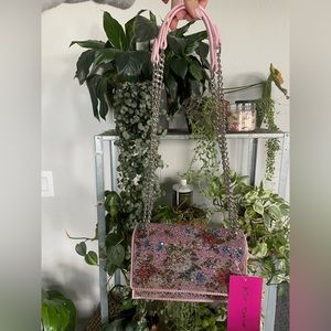 Betsey Johnson Floral Sparkle Purse